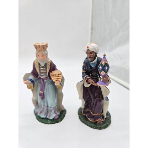Thomas Kinkade King Gaspar & King Balthazar Figurines with COA - Picture 3 of 5